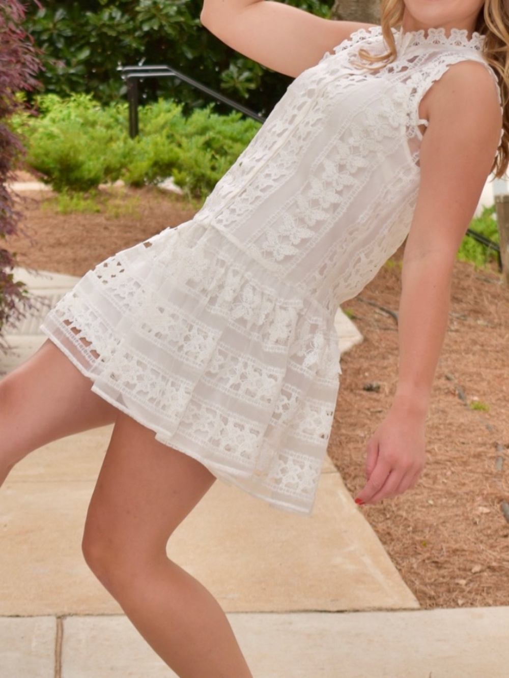 CIEBON Cara Butterfly Lace Shift Dress